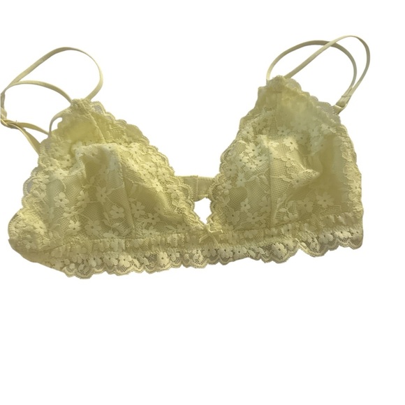 H&M Lace Bralette M Buttery Yellow - Picture 1 of 5